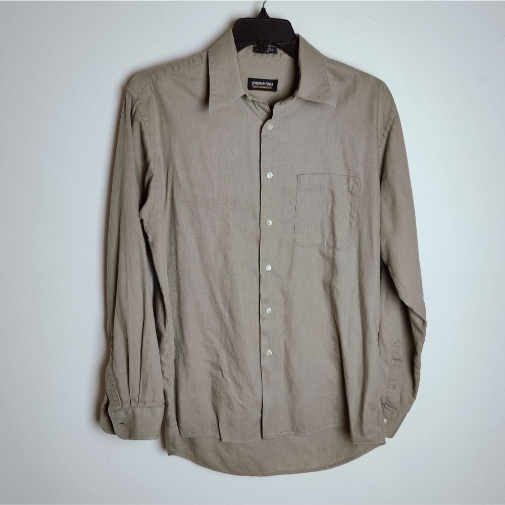 Joseph & Feiss Men's 100% Cotton Button Down Long Sleeve Shirt, Sz 15.5 (34/35)